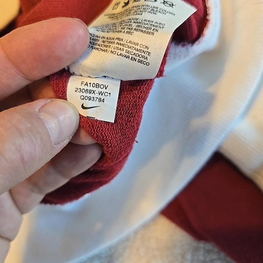 Nike Washington State Cougars 1/2‎ Zip Hoodie Sweatshirt Red White Women's XL